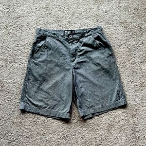 Men’s Black/White Tweed Pattern Cotton Shorts